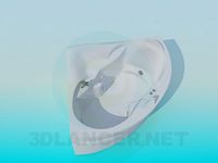 3D Model Corner bath