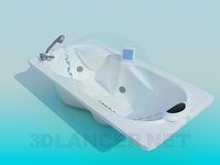 3D Model Bath with headrest