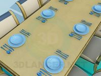 3D Model Table and chairs for guests