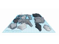 Model Railroad Terrain Rocks Stones Cliffs Outcrop by jeff_j3ffr3y