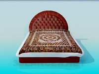 3D Model Bed with soft head of the bed