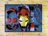 Iron Man Helmet, Articulated, Wearable by Boxandloop