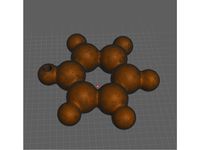 Benzene Ring Keychain by Deprecabile
