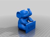 Sitting Elephant Holding a Sign by jrodbrown58