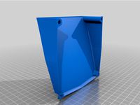 angled fan shroud for 120mm 12cm fans to silence and redirect air flow by DanAndersen