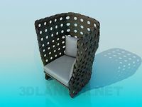 3D Model Armchair with pillows