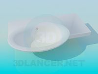 3D Model Oval vanity