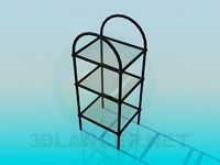 3D Model Stand with glass racks