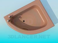 3D Model Shower tray with taps