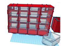 Cajonera de almacenamiento apilable 4x4 / Stackable storage drawer 4x4 by latriplec