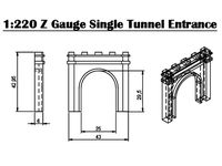 1:220 Z Gauge Single Tunnel Entrance by freddie_frog
