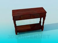 3D Model Wooden console