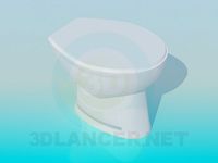 3D Model Toilet bowl with lid