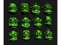 Space Orc goggle head add on pack by jazzmantis