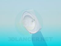 3D Model Oval shallow sink