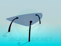 3D Model Glass triangular table