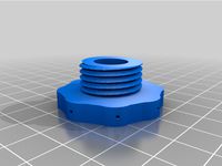 Cap for scuba tanks with bushing for fastening by cord or bungee and air outlet channels by dwolbeck