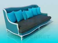 3D Model Sofa in Victorian style