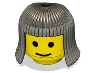 Long Hair for Lego Toilet Woman by _arn_a_