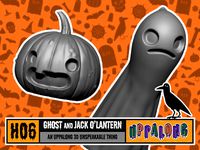 Ghost and Jack O'Lantern by uppalong