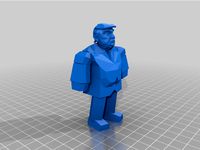 Trump low poly action figure by rayofdoom