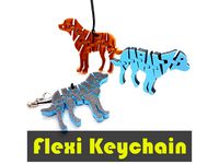 Flexi Articulated Dog Keychain by jtronics