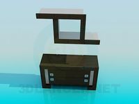 3D Model Cupboard for TV and a shelf