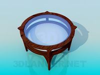 3D Model Round table with glass tabletop