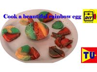 Egg punch--Cook a beautiful rainbow egg -- life hack with egg by zhwang168