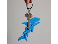 Tiny Shark Flexy Keychain by hardprint2018