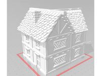 medieval house (v shaped wide version) by Eleiney