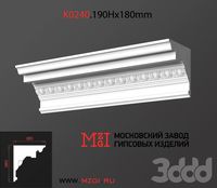 Карниз потолочный с рисунком лепнина гипс K0240.190Нx180mm
