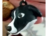 Greyhound Collie Mix Keychain | Willow by MechieRex