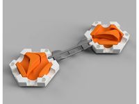 Marble track - 1 pass switch (Gravitrax compatible when using my 6 exit basic tile) by Oostmeijer