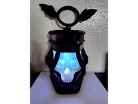 LED glow skull lantern by Robotroadkill