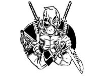 Deadpool stencil 15 by Longquang