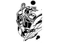 Silver Surfer stencil 2 by Longquang