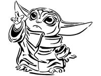 Baby Yoda stencil 6 by Longquang