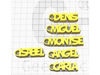 Six Names Keychain by tanGoO3Dmaker