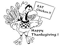Happy Thank-giving Turkey stencil by Longquang