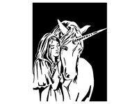 Unicorn stencil 3 by Longquang