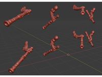 Skinny Lizardmen Blowpipes by wiseman303