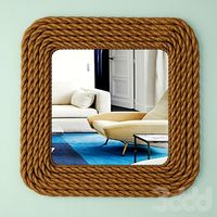 Square Nautical Rope Wall Mirror