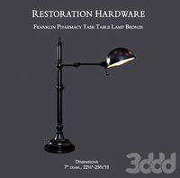 Franklin Pharmacy Task Table Lamp Bronze