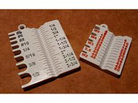 Imperial & Metric Screw Gauge with holder by Emx