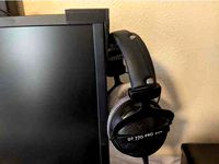 Monitor Mounted Headphone Hook by Sushibagel