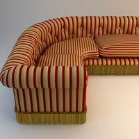 Striped Corner Sofa3d model