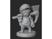Undermine Peasant Miner Commoner Townsfolk Hero Dungeons and Dragons D&D 25mm Main Character Hero Prospector Sapper by darkgref