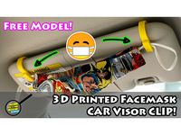 Facemask Car Sun Visor Clip by SuperMakeSomething