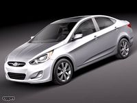 Hyundai Accent sedan 20123d model